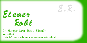 elemer robl business card